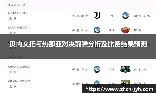 贝内文托与热那亚对决前瞻分析及比赛结果预测