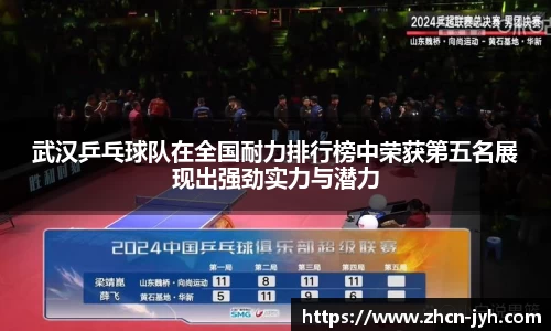 武汉乒乓球队在全国耐力排行榜中荣获第五名展现出强劲实力与潜力